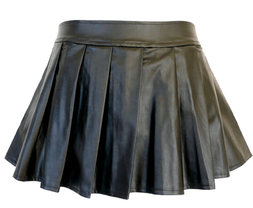 leather-pleated-mini-skirt-black